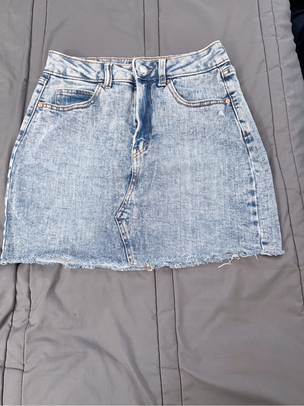 Light Blue Denim Mini Skirt